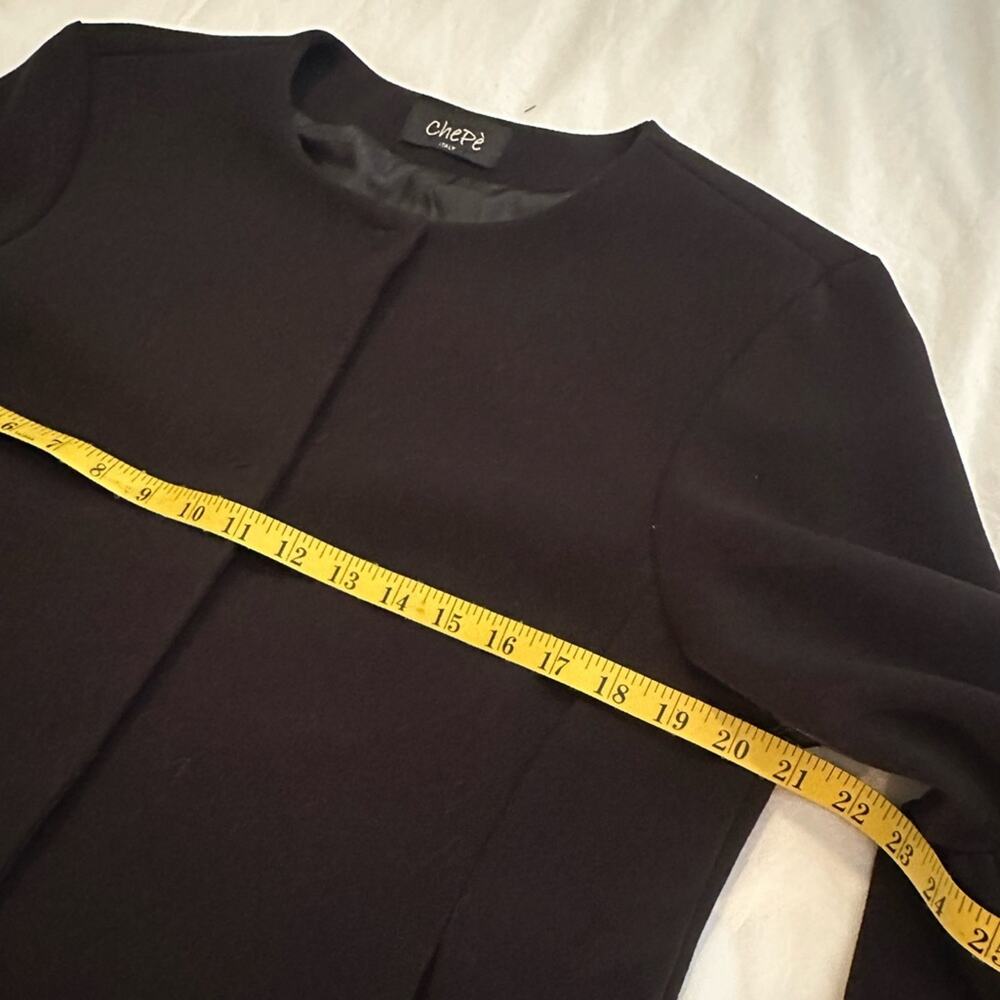 ChePè Italy black jacket with puff sleeves, size large - Picture 8 of 13